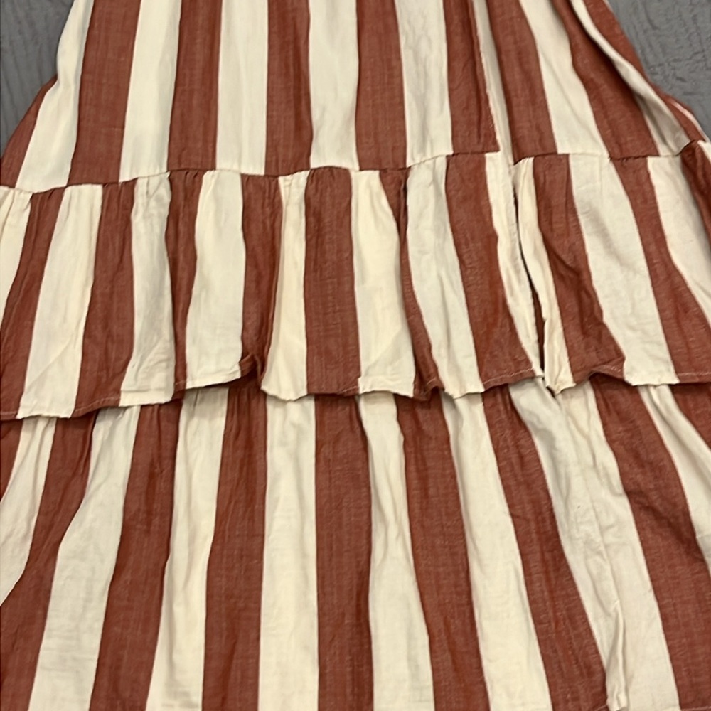 Knox Rose Women’s Striped V-Neck Wrap Tiered Dress size S - Picture 6 of 10